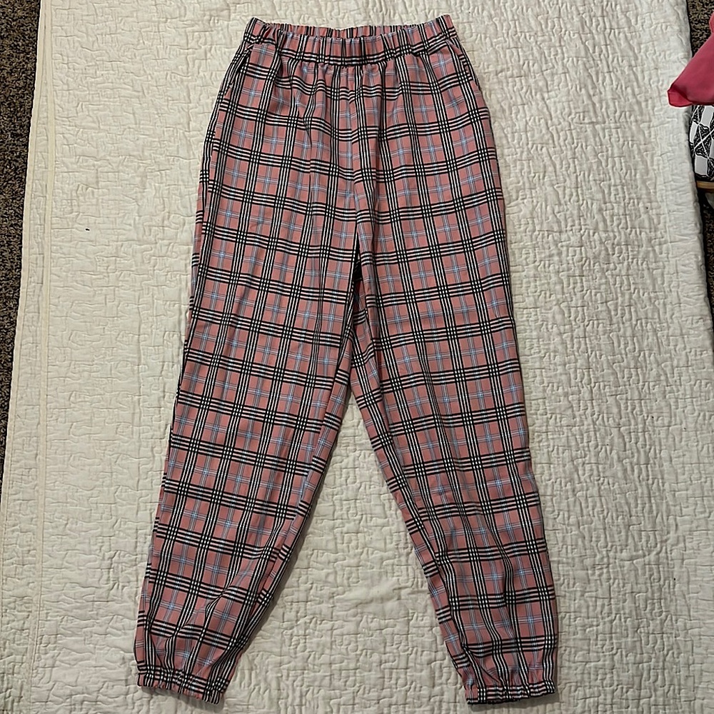 Shein plaid joggers